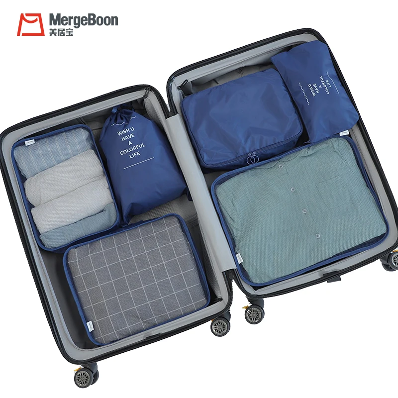 
Best travel pouch organizer bag 6 set packing cubes for luggage 