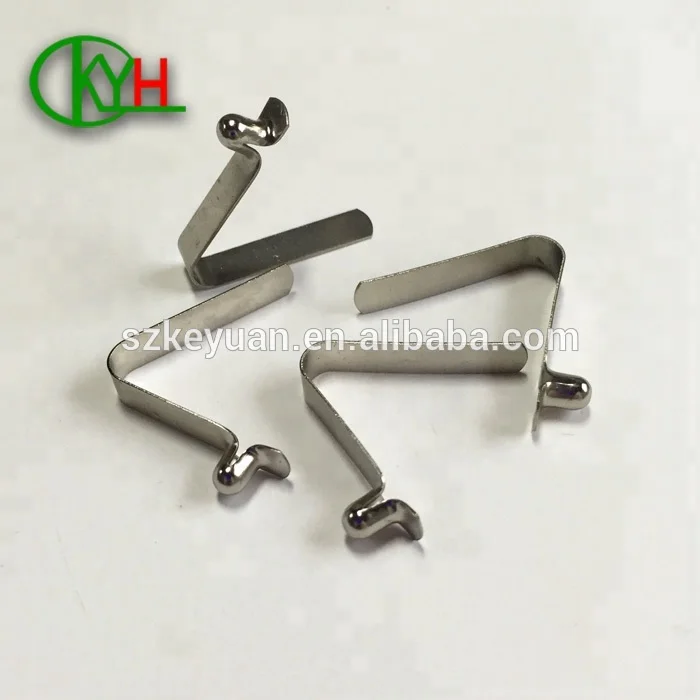 Custom u-shape Steel Flat Metal Spring Clips V Spring button clip snap spring