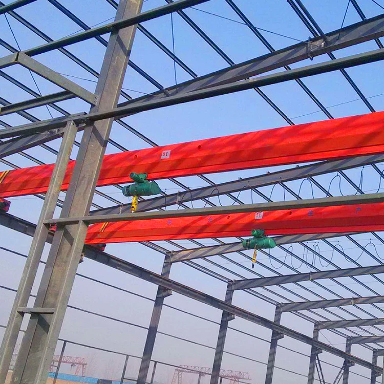 Widely used workshop 10t single girder rail travelling overhead crane