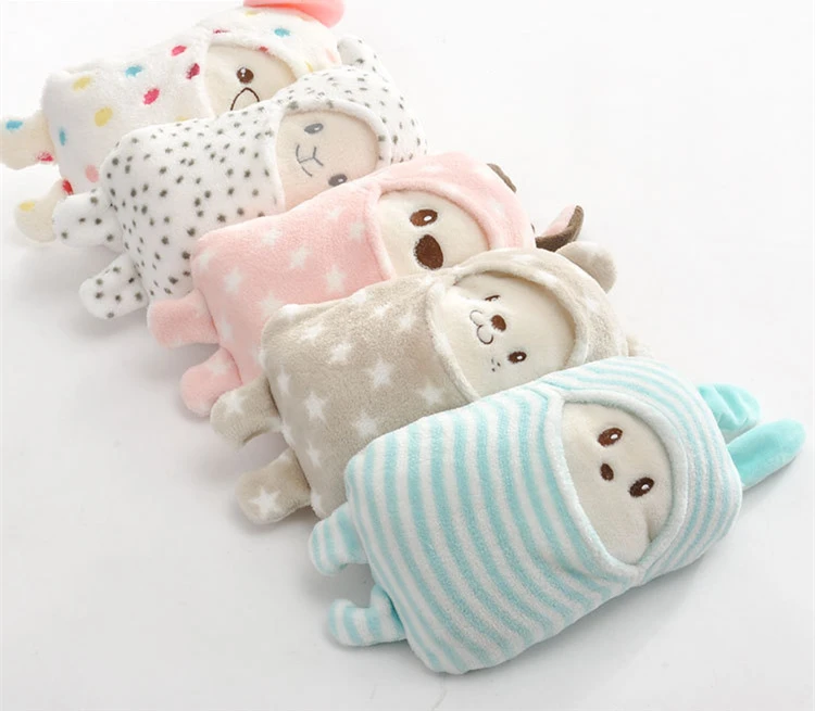 
Bulk Cute Kids Baby Sleep Throw Cartoon Pattern Coral Fleece Knee Blankets Infant Baby Toy Cheap Super Soft Thick Fleece Blanket 