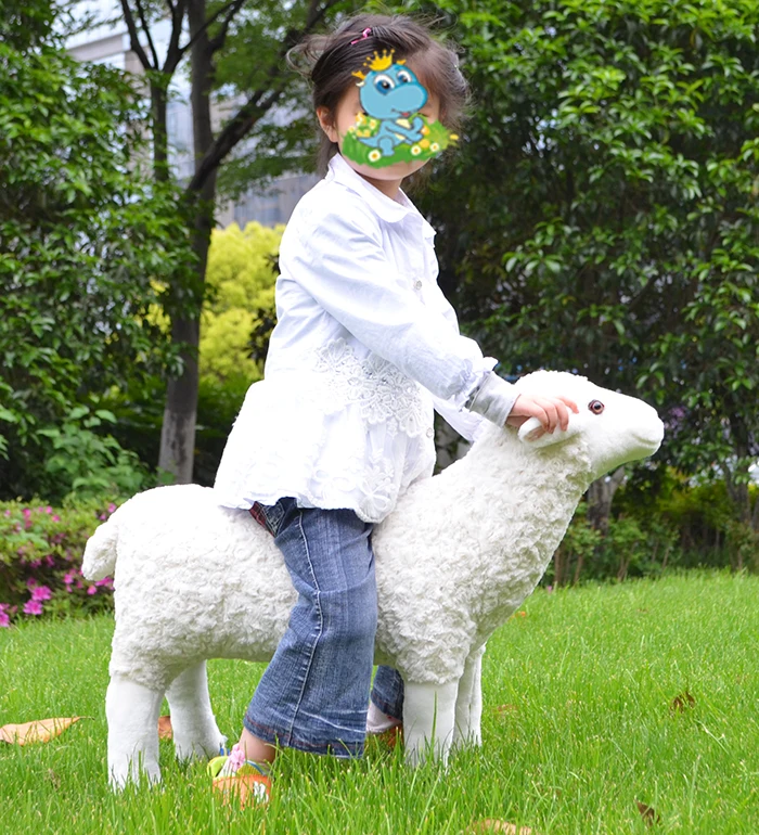ICTI factory Simulated animal cartoon sheep children chairs plush stuffed animal sofa