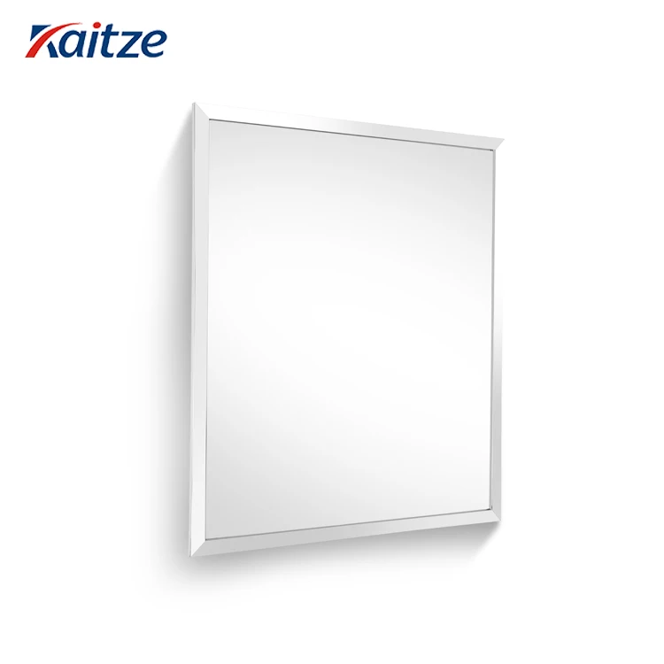 Stainless Steel Full Welding Frame Vanity Mirror Beveled Edge Mirror Rectangle