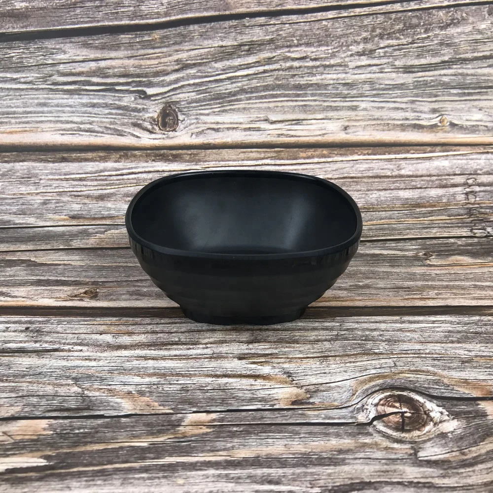 Melamine black snack bowls