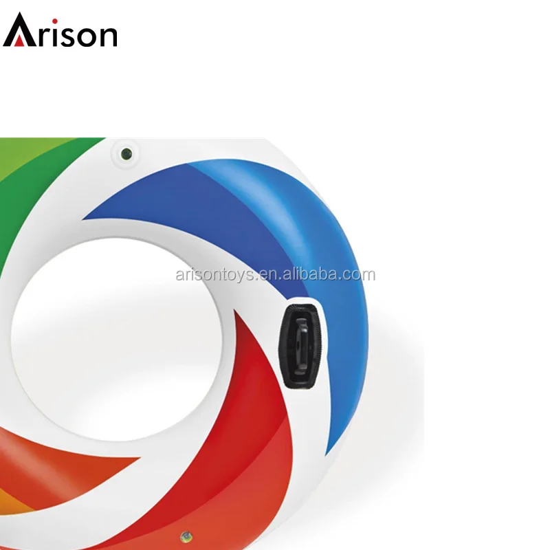 OEM customizable PVC inflatable color whirl swim tube swim ring for life ring