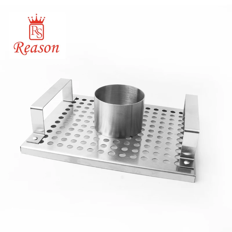 Beer Can 430 Stainless Steel Chicken Rack BBQ Roasting Holder With Canister For Roasting Grilling Poultry