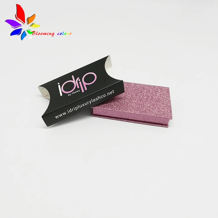 Custom logo half cover eyelash box paper sleeve packaging