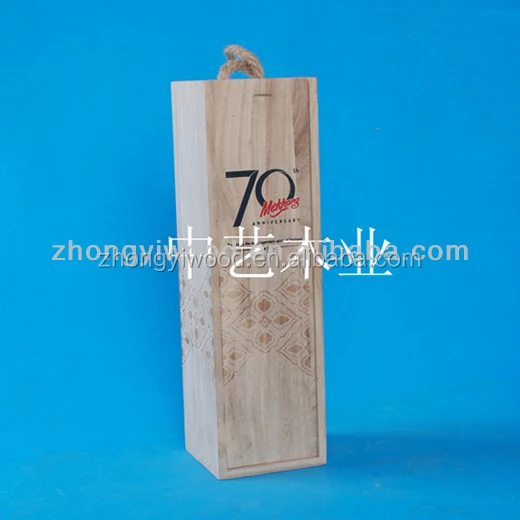 Недорогая деревянная краска из натуральной древесины, одинарная двойная сосна павловнии, деревянная коробка для вина, оптовая продажа