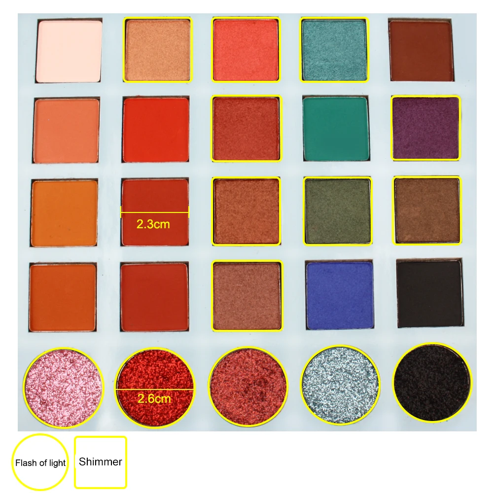 3 in 1r Matte Glitter Pressed Eye Shadoironing 25 Colors Highly Pigmented Eyeshadow Palette Palette Waterproof Powder
