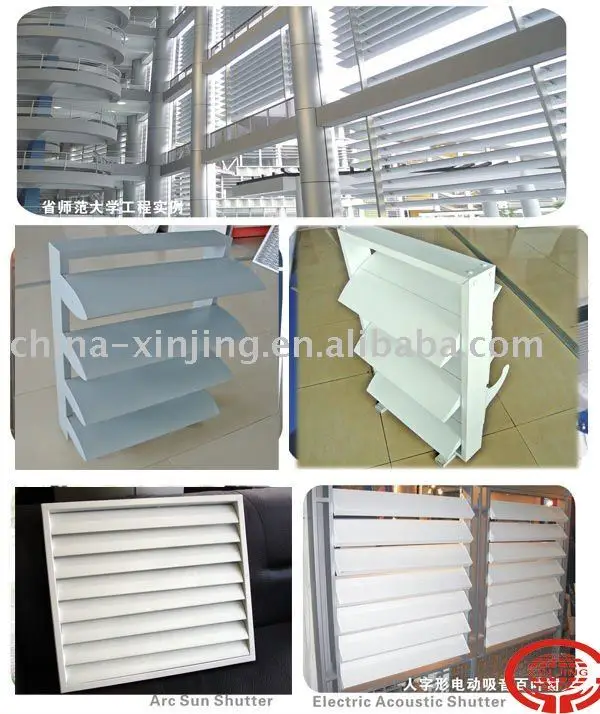 Exterior window metal sun shade louver aluminum louver design
