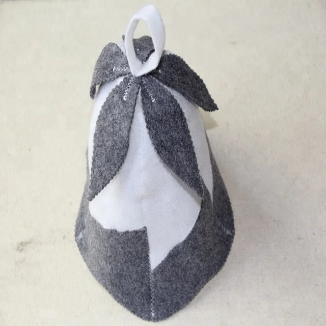 Wool felt sauna hat sauna hood in one seamless piece