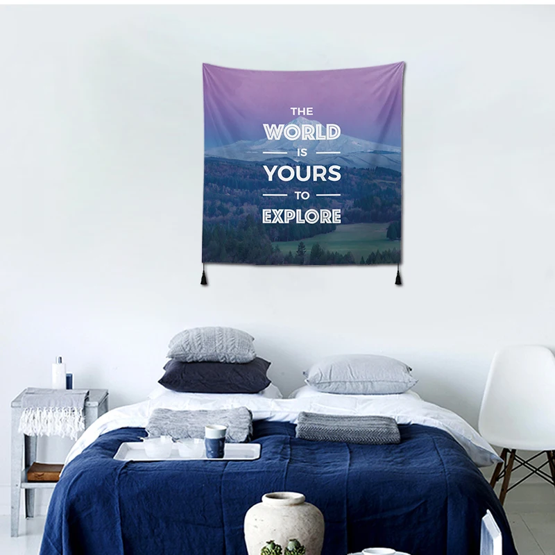 drop ship  wholesale custom  70*70cm  Sky, sea, scenery  Hanging Wall Tapestry
