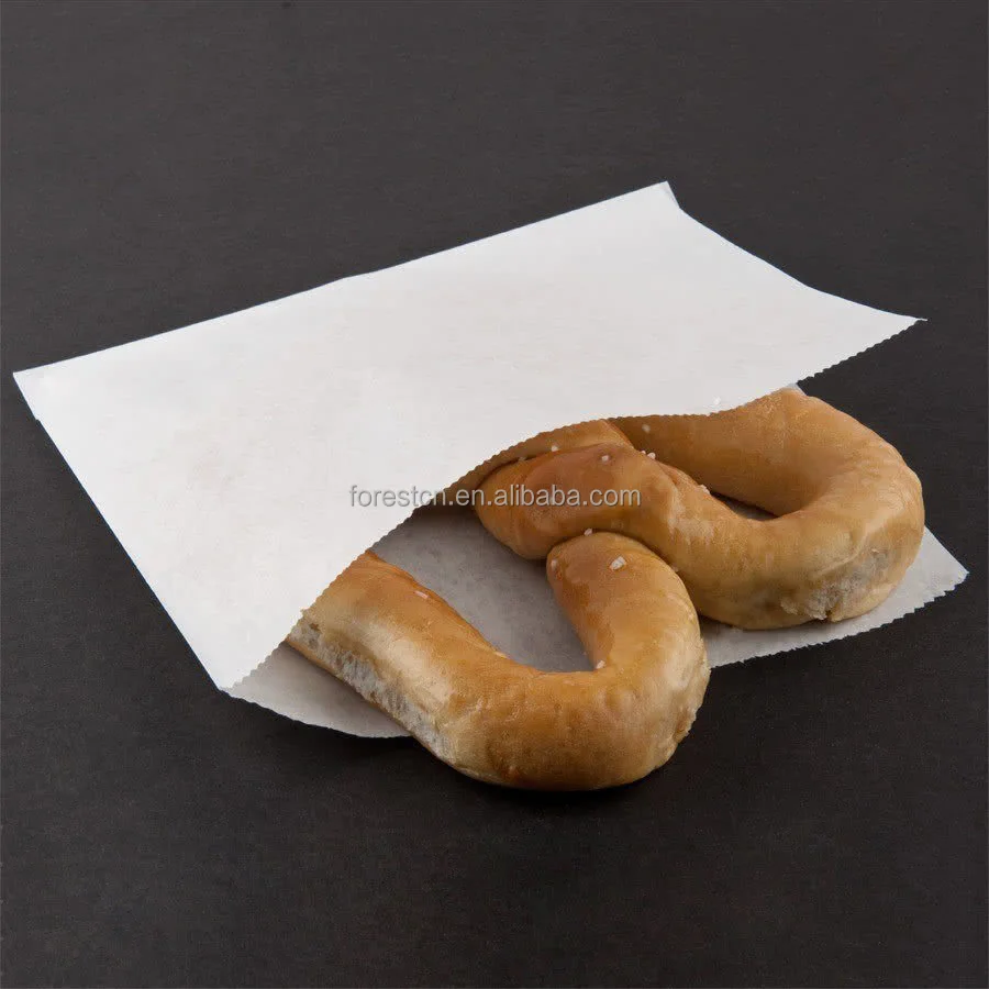unique paper bag PE film oil proof bag for pretzel packing