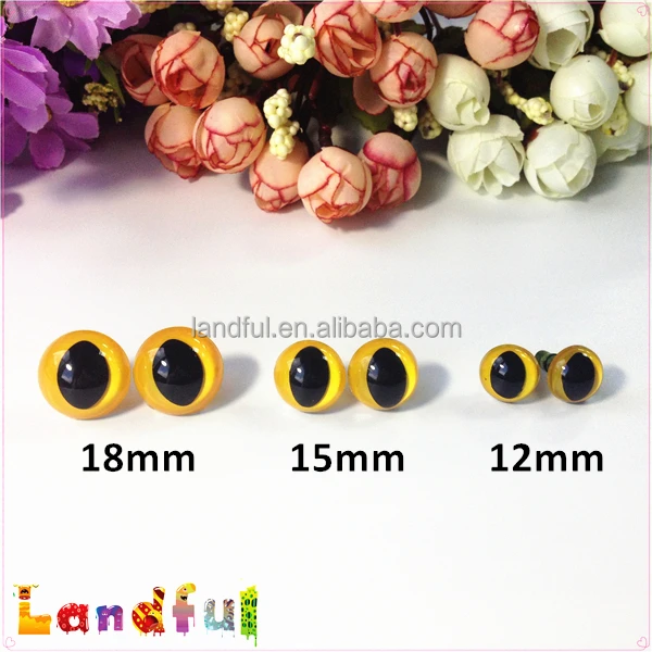 Amigurumi Toys Craft Stuffed Dolls Sewing Puppet Yellow Plastic Cat Eyes