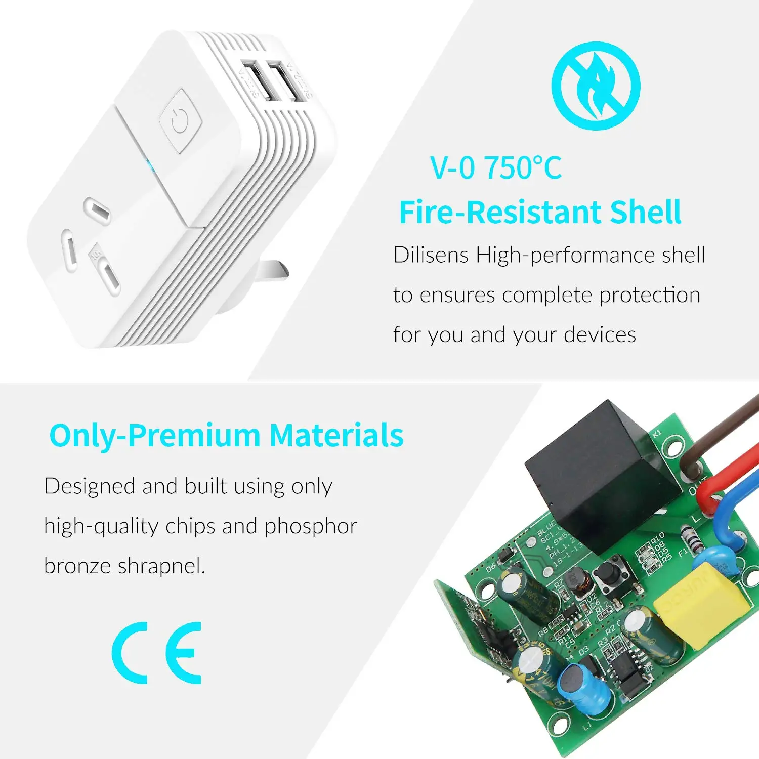 SAA Approved Mini Wifi Smart Plug Socket Wifi Smart Socket Outlet Compatible with Alexa and Google Home IFTTT