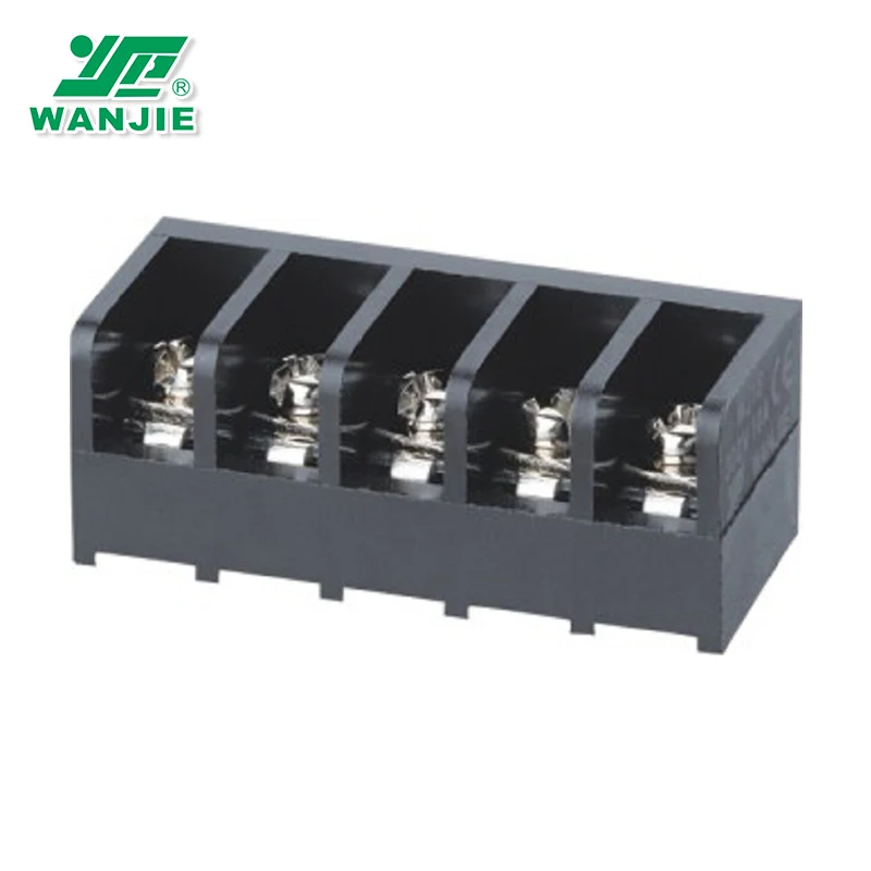 США черная Барьерная Клеммная колодка шаг 6,35 мм UL CUL одобрено WJ16A