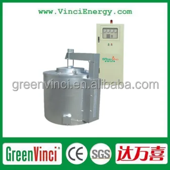 60-160 kg per hour melting capacity crucible aluminum electric resistance melting furnace