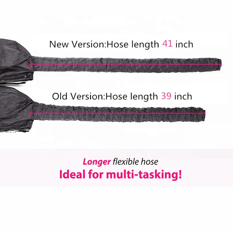 
2019 Upgraded Soft Adjustable Large Hooded Bonnet Hair Dryer Attachment for Beauty Care and Drying Heat Cap 