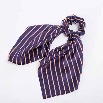 Fashion women lovely printed ribbon hair scrunchies cute gum elegant Hair Tie Accessories Ponytail Holder