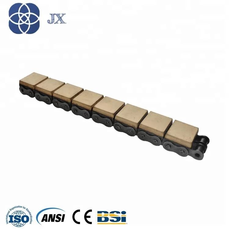 Конвейерная роликовая цепь 08B-G2 с U-образными приспособлениями и резиной