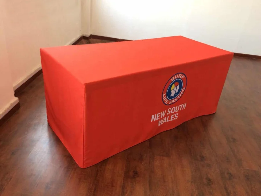 High Quality Fitted Table Cloth For Advertising Trade Show