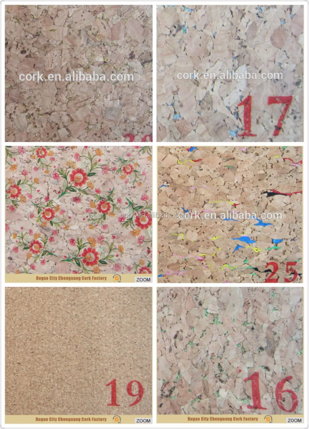 
New Style Wholesale Colorful Cork Leather Fabric for Shoes 