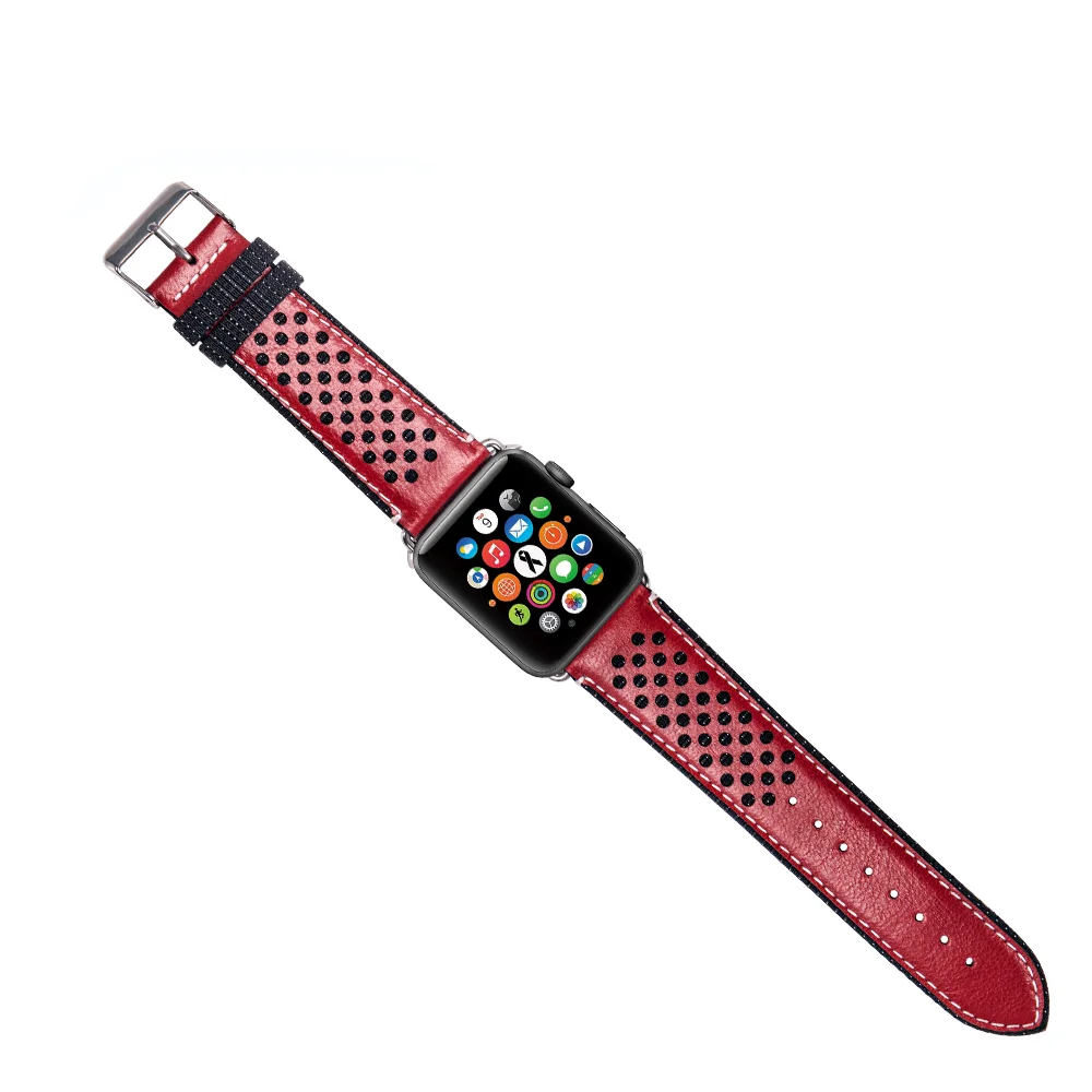 
Durable Watch Band Nylon and Leather Band Watch Men , 38mm 42mm Luxury Watch Strap For Apple 