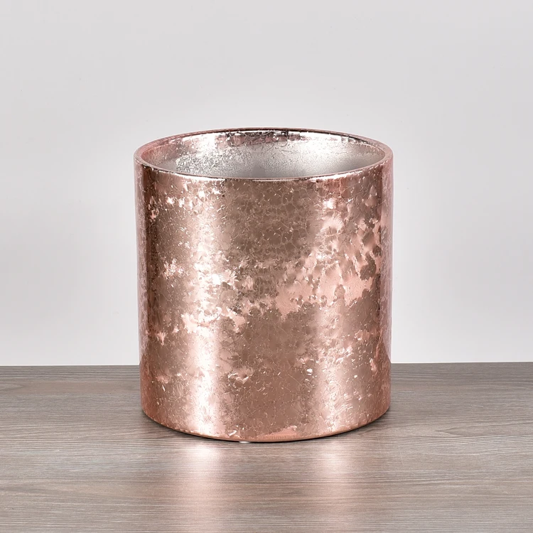 Modern style nordic home decor garden ceramic flower pot / cylinder rose gold wedding decoration pots for plants