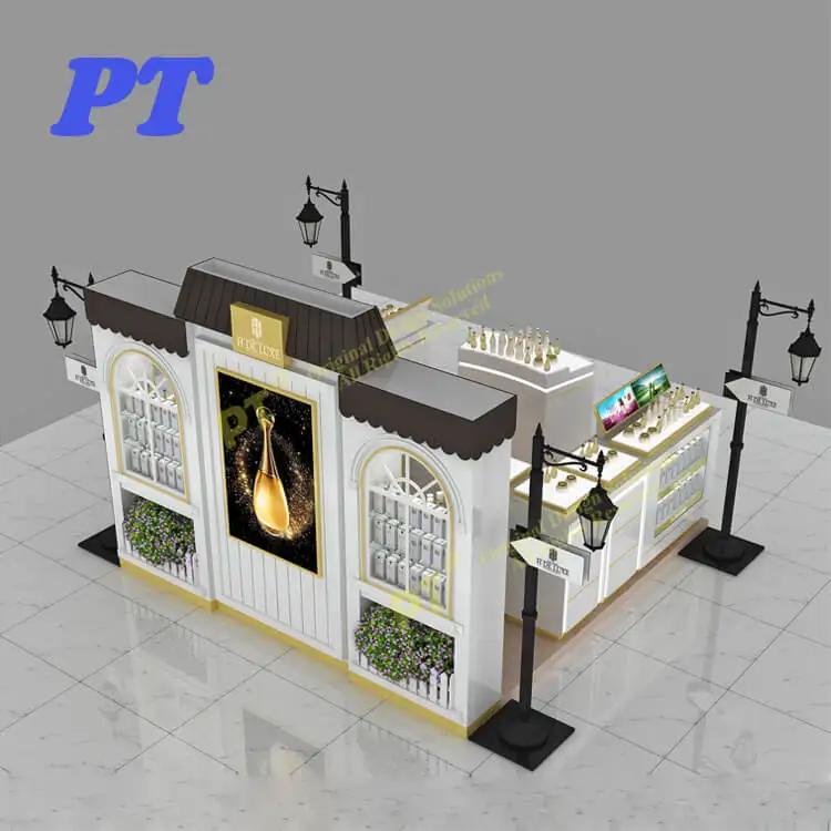 Fragrance Oil Perfume Shop Display Showcase With Stand Ideas For Shop Kiosk Design