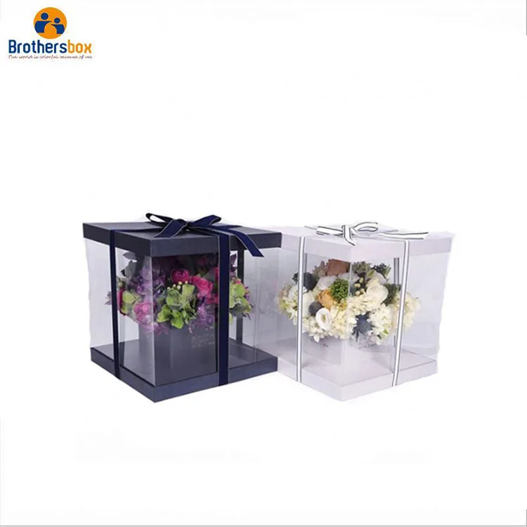 Elegant custom logo heart shaped paper rose packaging box for flowers