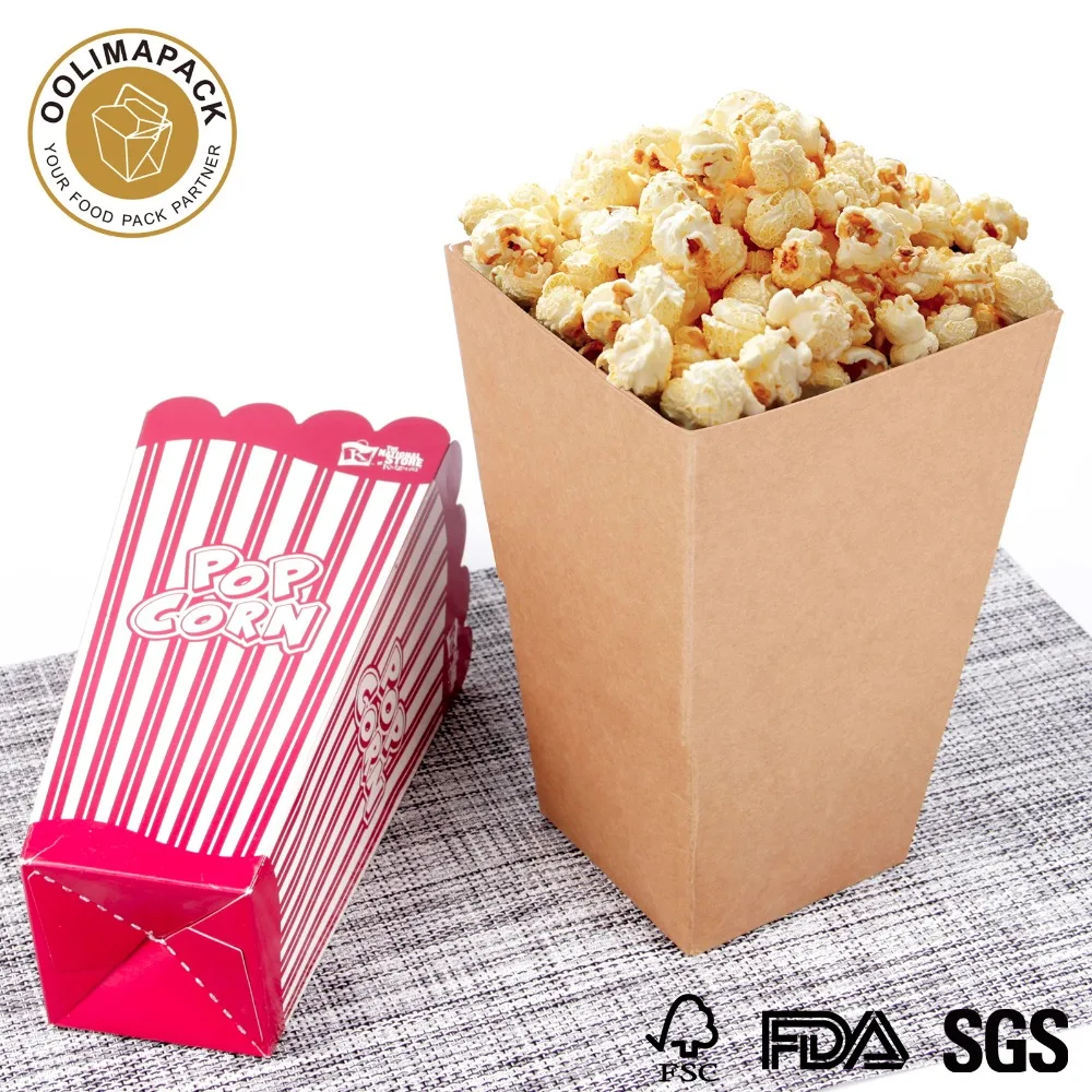 Disposable Paper Chicken Bucket Popcorn Nuggets Bucket with Lid Wholesale