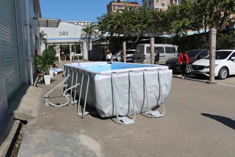 Family adult children swimming pool outdoor fish pond large play pool PVC steel frame swimming pool