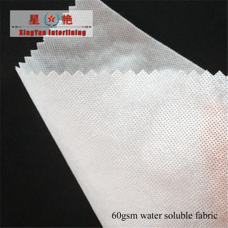 60gsm cold water soluble pva water soluble fabric embroidery stabilizer interlining nonwoven tissue paper
