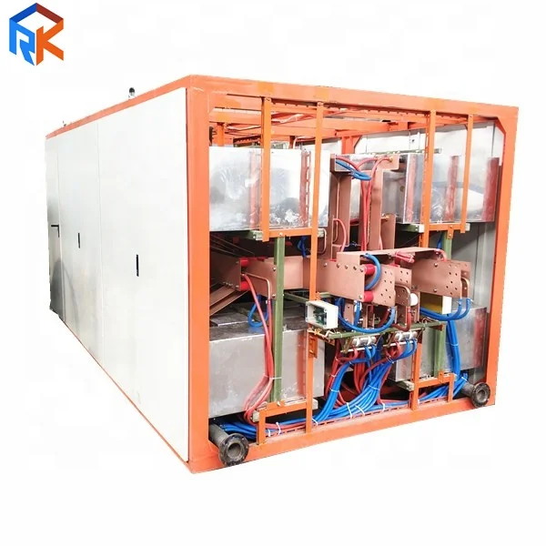 2T intermediate frequency aluminium shell induction melting copper electric furnace