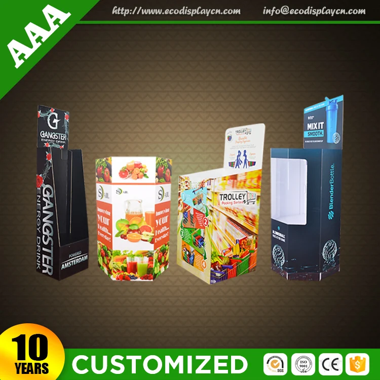 Wholesale Cardboard Paper Product Floor Eyelash Cosmetic Display Stand Cardboard Makeup Displays Rack
