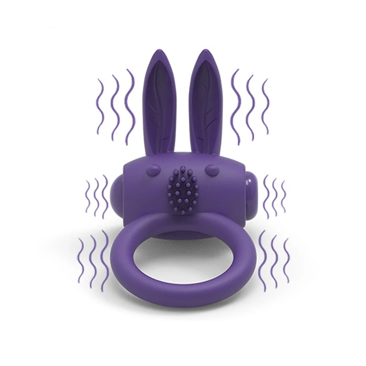 Sex toy manufacturer Delay Lock Fine Sex Toys Vibrating Penis Ring Silicone Rabbit Cock Ring Vibrator
