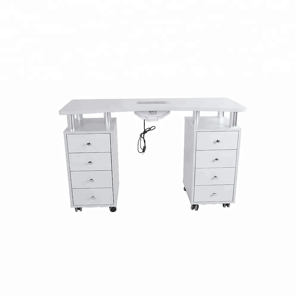 Белый маникюрный Настольный пылеуловитель с лампой