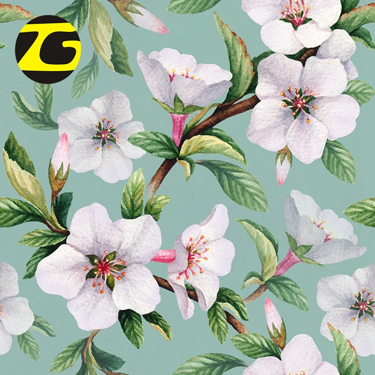 
China Wholesale market various design 100 polyester peach skin floral printed fabric for dress 