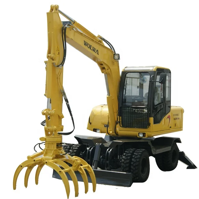 China DLS880-9AG Wheel Hydraulic Sugar Cane Loader Mini Wheel Excavator Loader For Sale