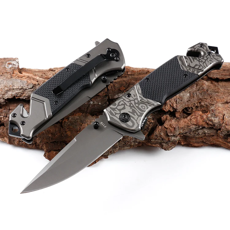 Multi purpose folding pocket knife survival rescue knife with 3D printing handle