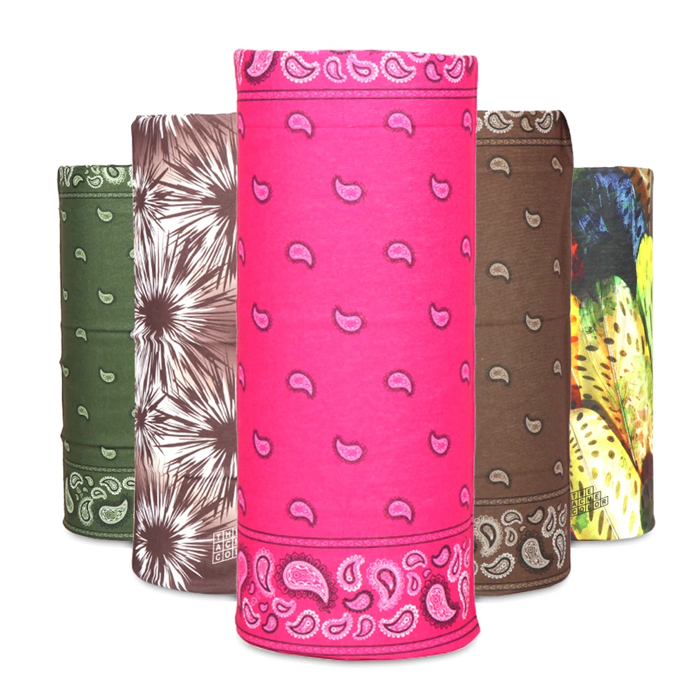 Wholesale Promotional Head Paisley Polyester Bandanas handkerchief Square Sublimation Print Scarf