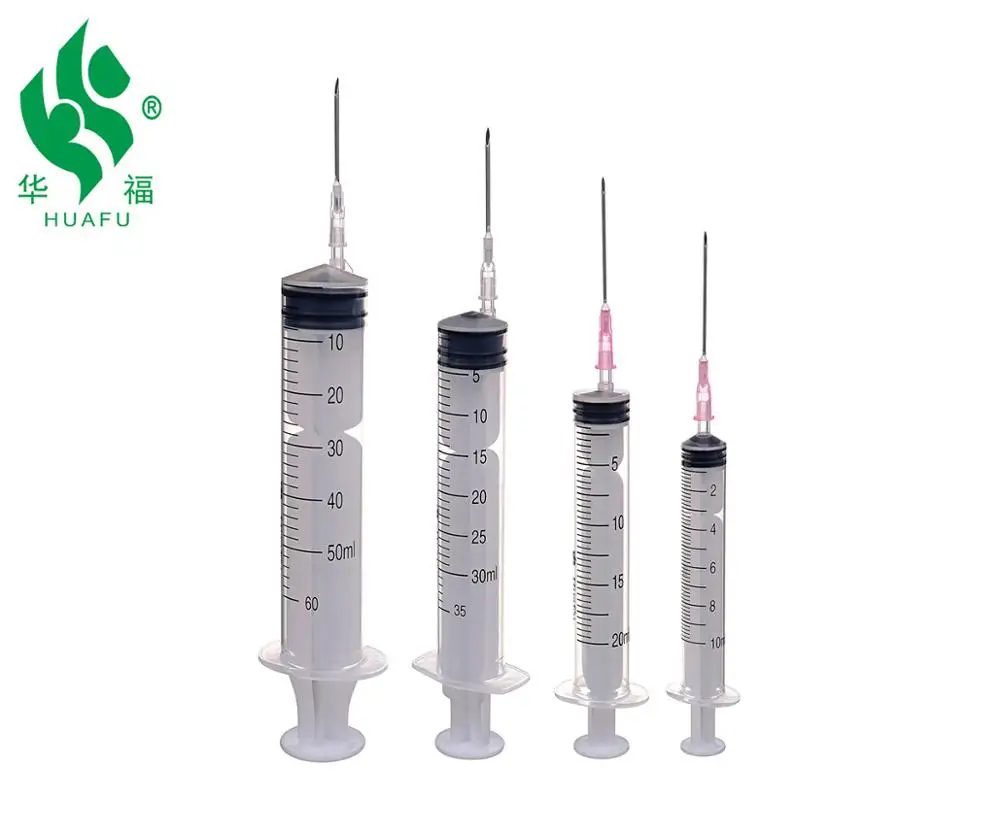 
disposable syringe luer lock with needle 5ml 21g 23g 32g needle 