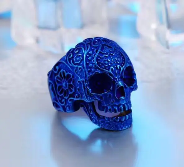 JMY Chinese 316L Stainless Steel Factory Price Finer cool skull Gold Ring For Men