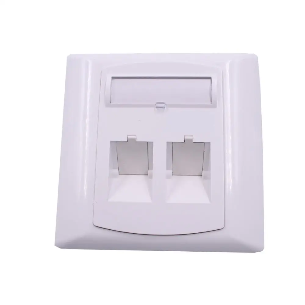 86 Type RJ45 Face Plate Wall socket cat5e cat6 2 Dual Port Face Plate