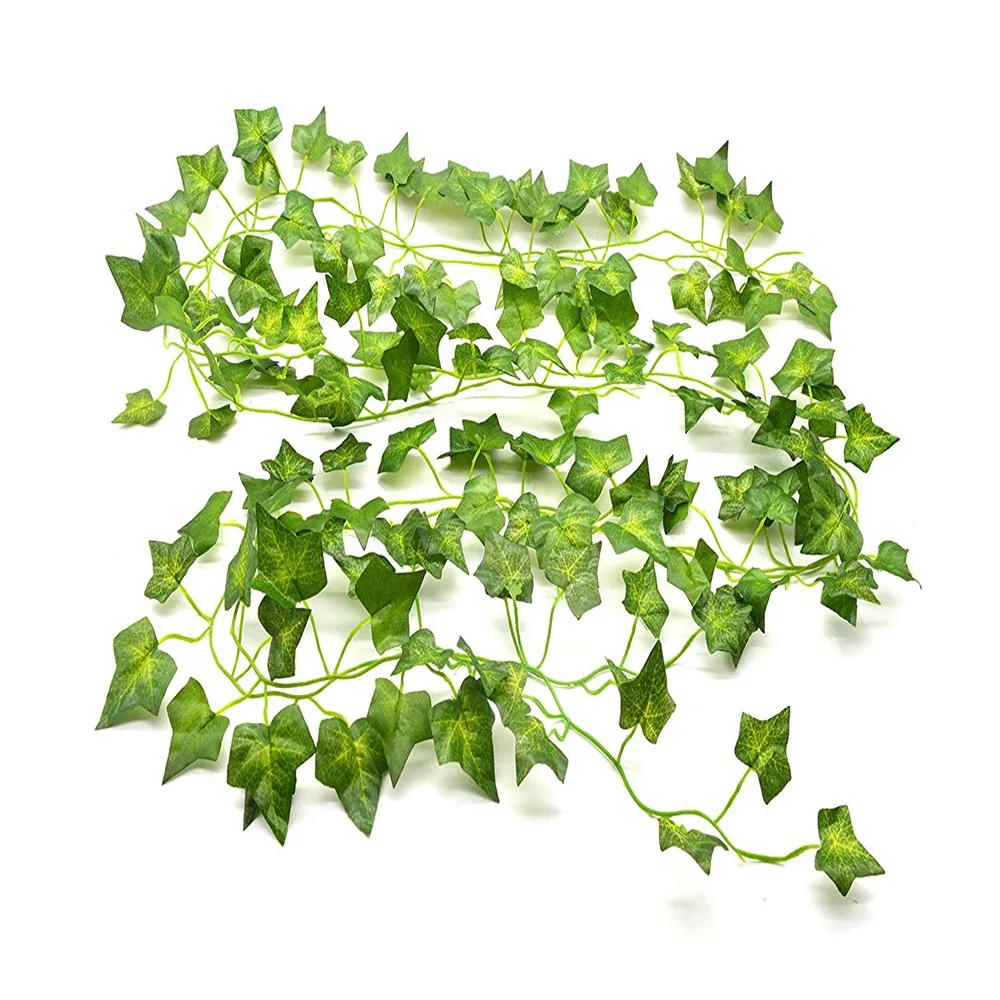 85Ft 12 strands Ivy Artificial Flowers Fake Hanging Vine Plant Leaves Garland Home Garden Wall Wedding Party(ivy)