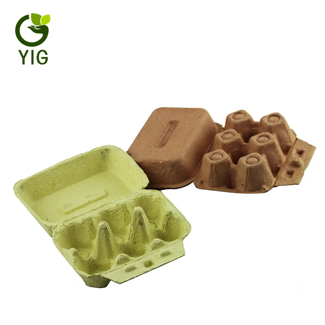 
Colorful Eco-Friendly Paper Pulp Egg Trays With 6 Holes 