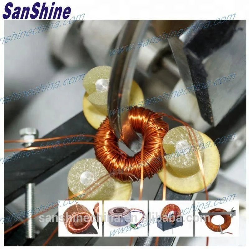 
Shuttle type toroid coil winding machine 