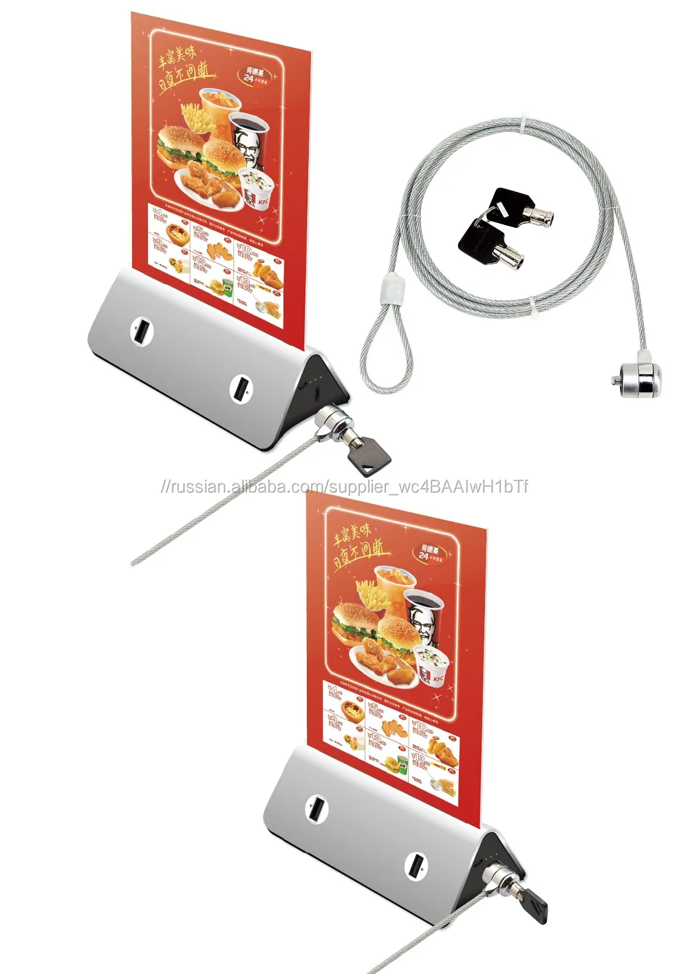 2017 горячие новые продукты Держатель Меню Кафе Power Bank Ресторан Power Bank