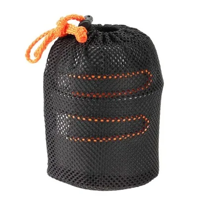 Cookware set kitchen for outdoor cookware camping durable pot pan bowls spork with mesh bag