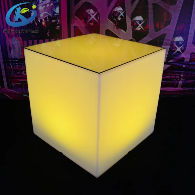 Nightclub Used Glowing LED Cube Seat Lighting Movable Furniture