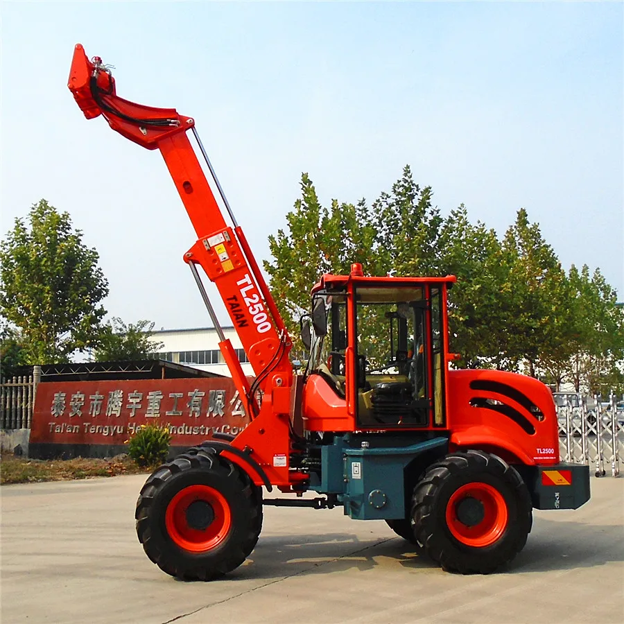 Taian wheel loader TL2500 new design machinery telescopic front end type shovel loader